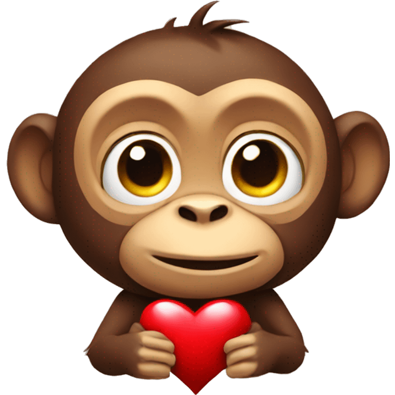 Monkey with heart emoji