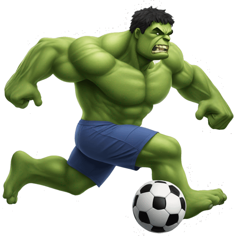 hulk playing soccer emoji