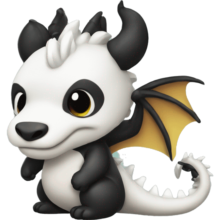 Half dragon half panda emoji