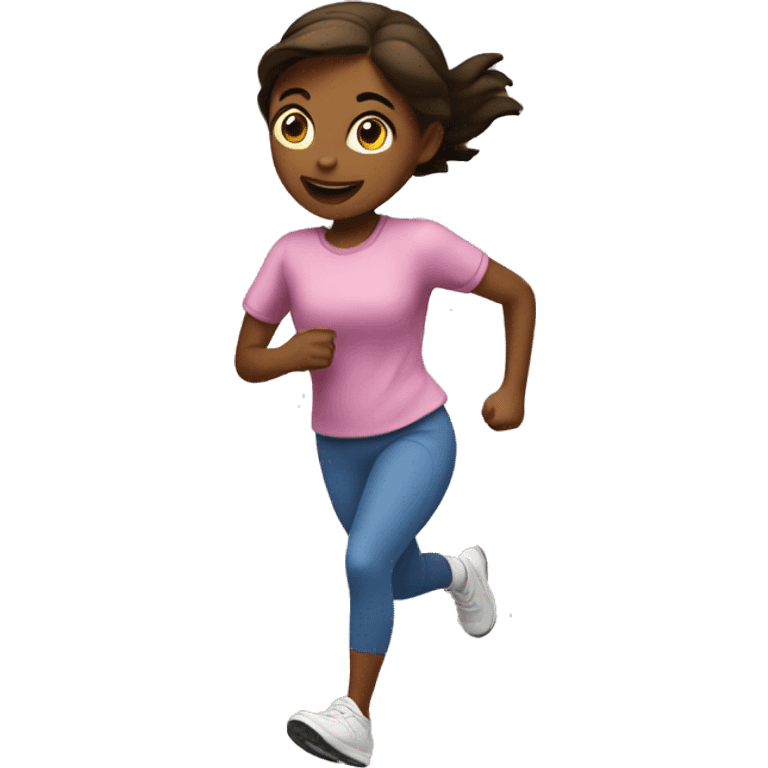 Girl running with food  emoji