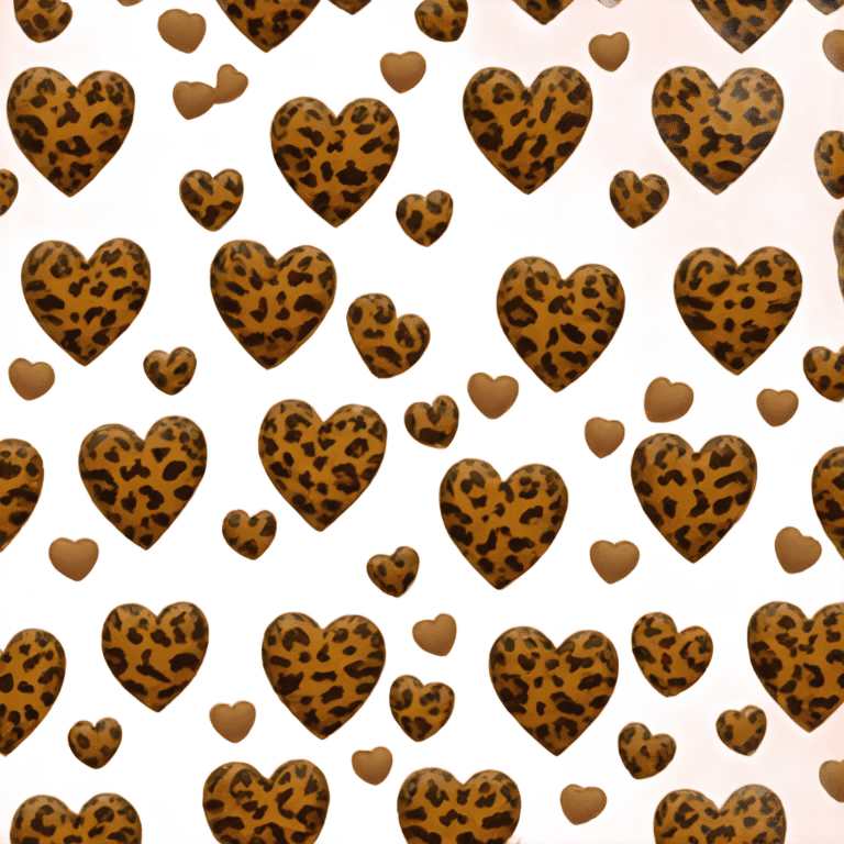 Leopard print heart emoji