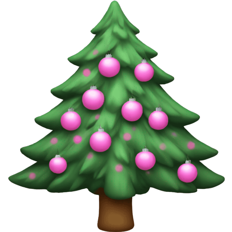 christmas tree pink emoji