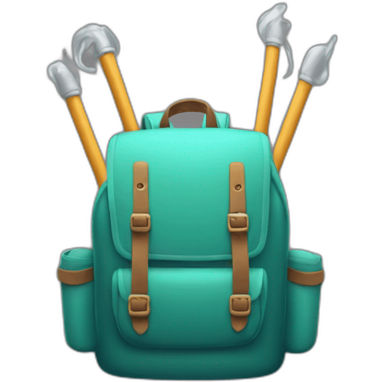 Backpack with wands emoji