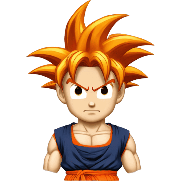 Goku de dragon ball z avec les cheveux rouge  emoji