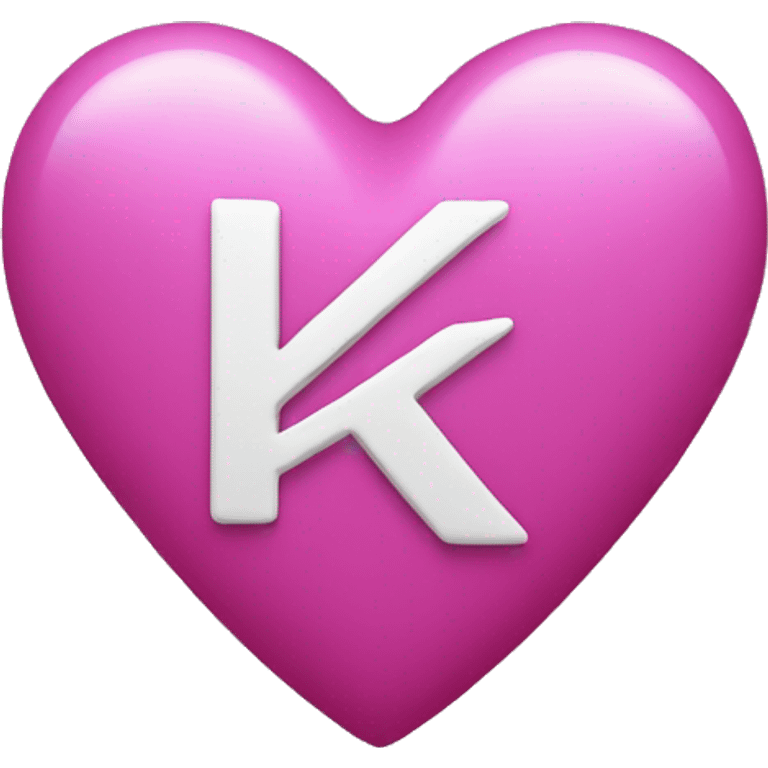 Heart with letter k in the middle  emoji