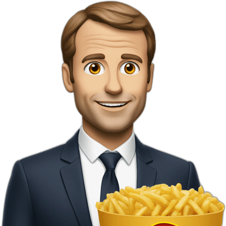 Macron au drive de mcdo emoji