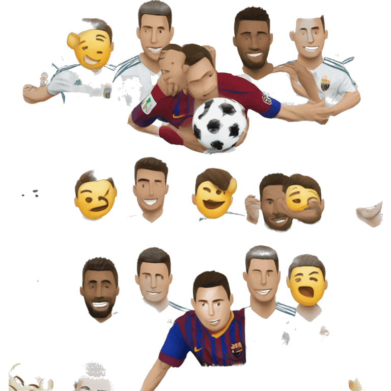 Christiano Ronaldo faisant un calin a Messi emoji