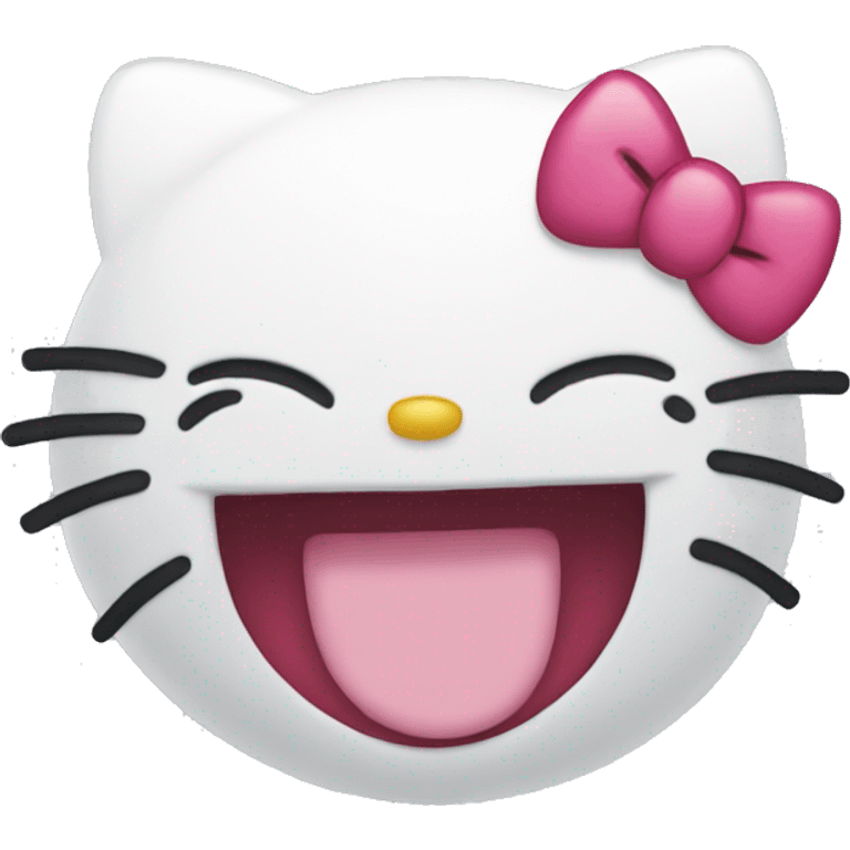 Hello kitty laughing emoji