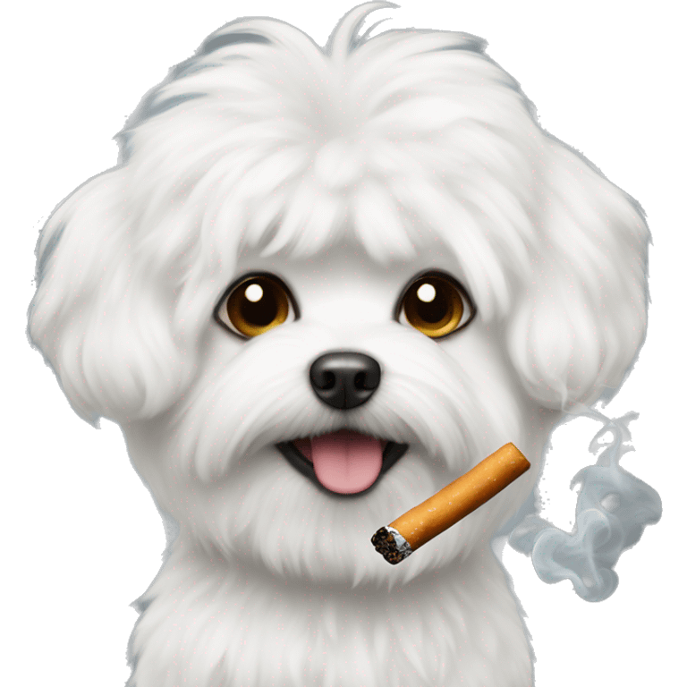 white pomapoo smoking emoji