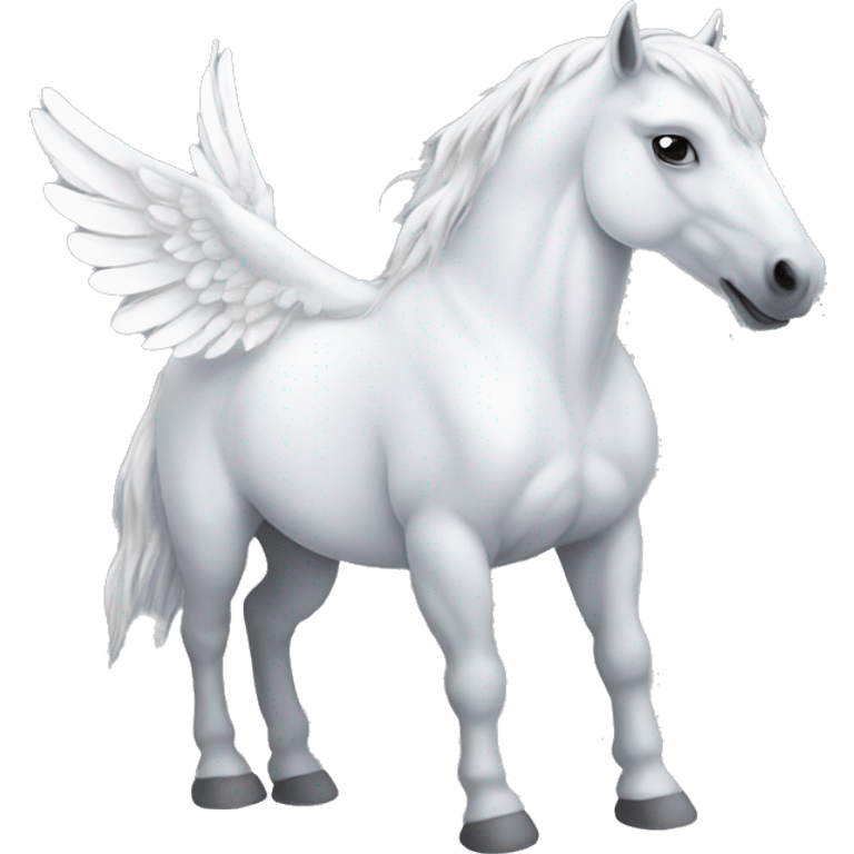 White horse with wings emoji