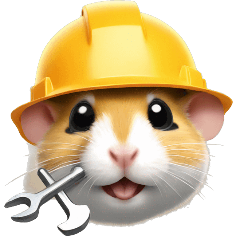 hamster head in a construction helmet with a wrench emoji