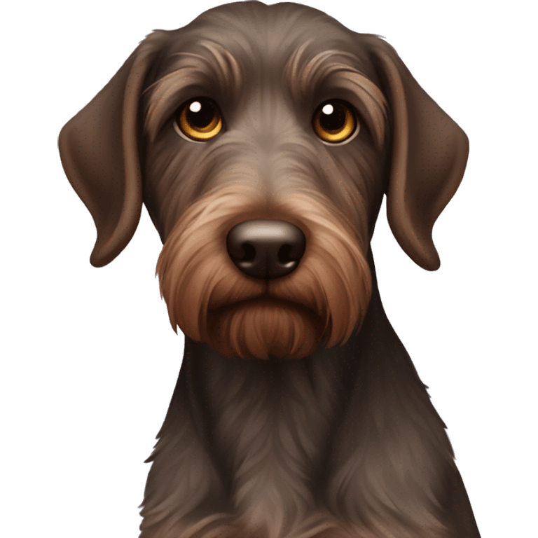 Completely brown German wirehair emoji