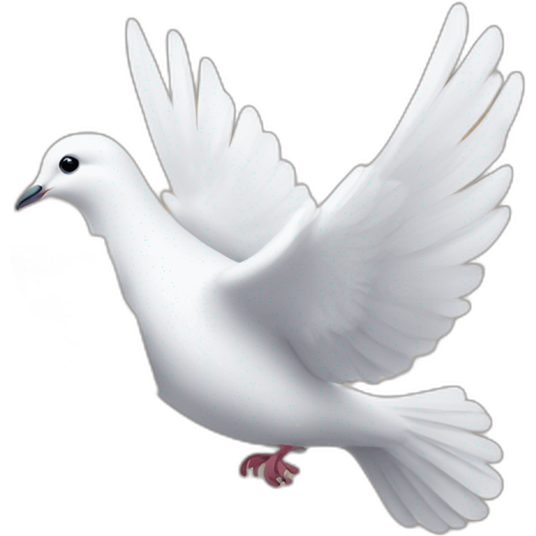 White dove with letter emoji