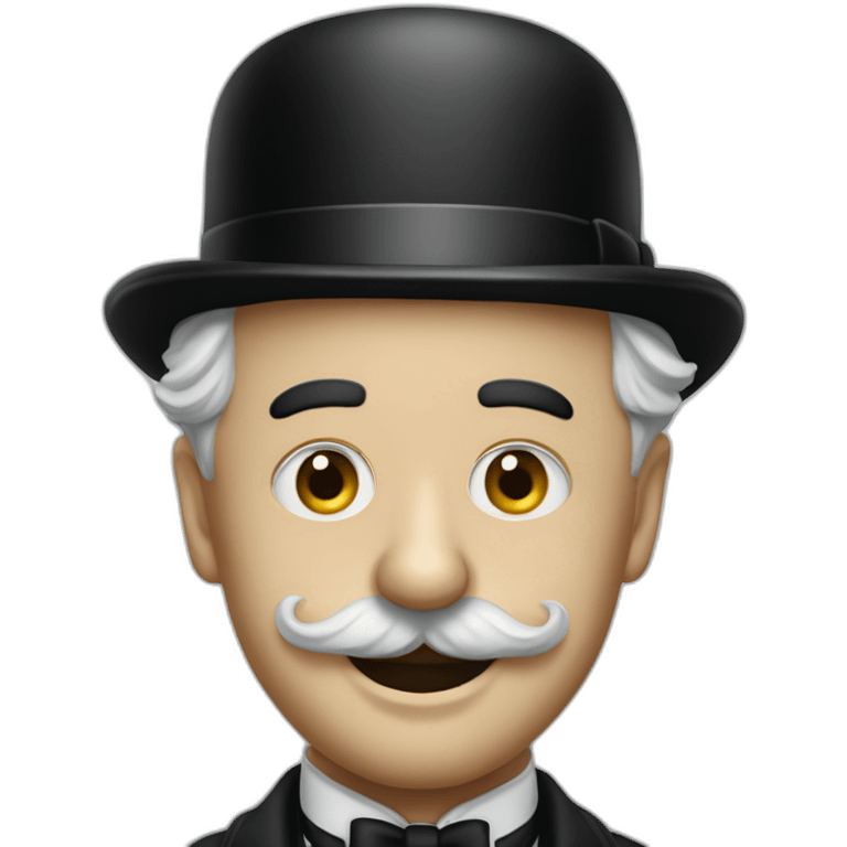 charlie chaplin no hat emoji