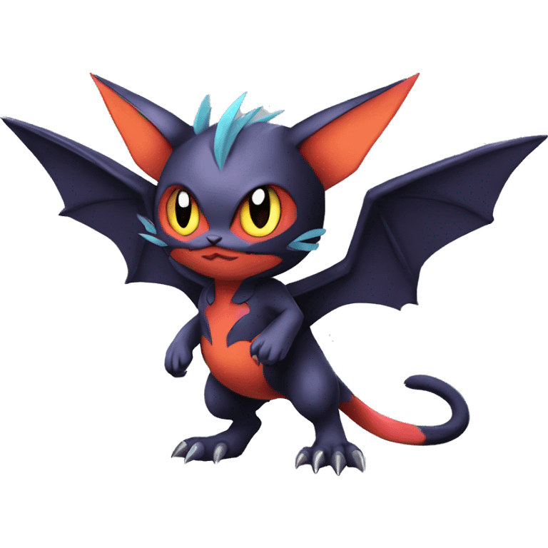 Cool Cute Edgy Chibi Noibat-Litten-Pokémon-Fakémon-hybrid emoji