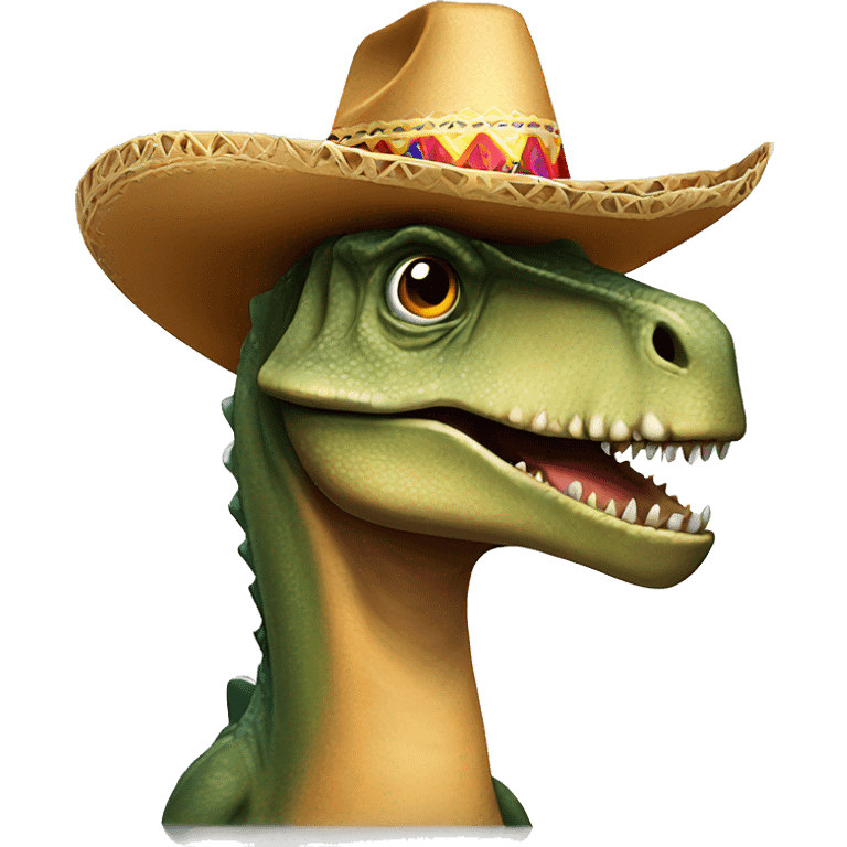 dinosaur wearing a sombrero  emoji