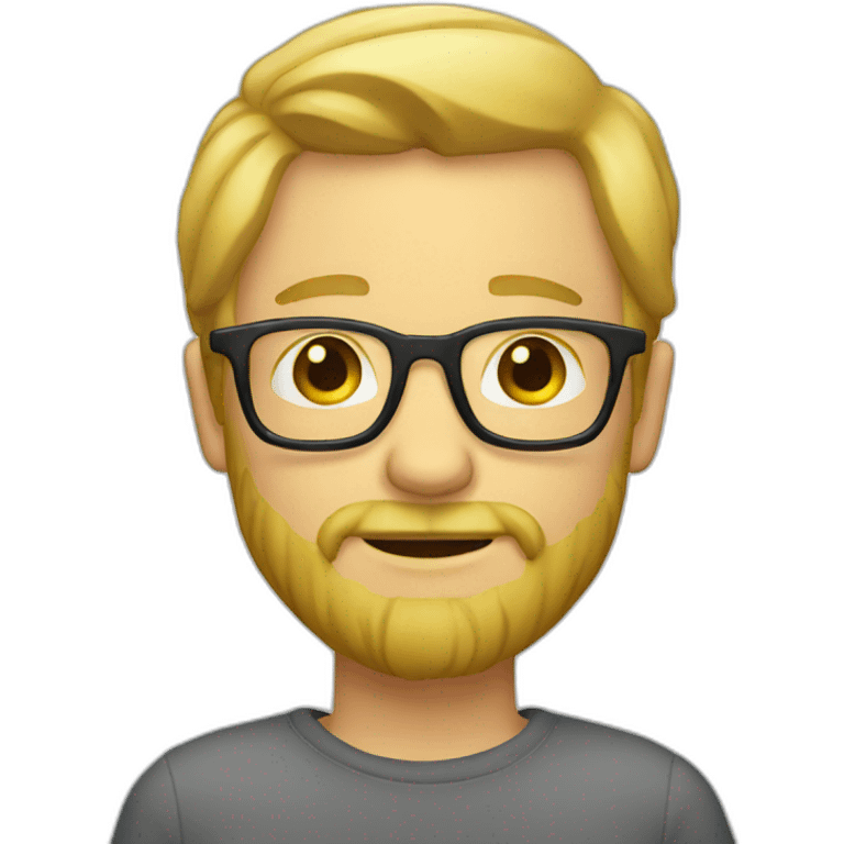 blond man with beard and glasses emoji