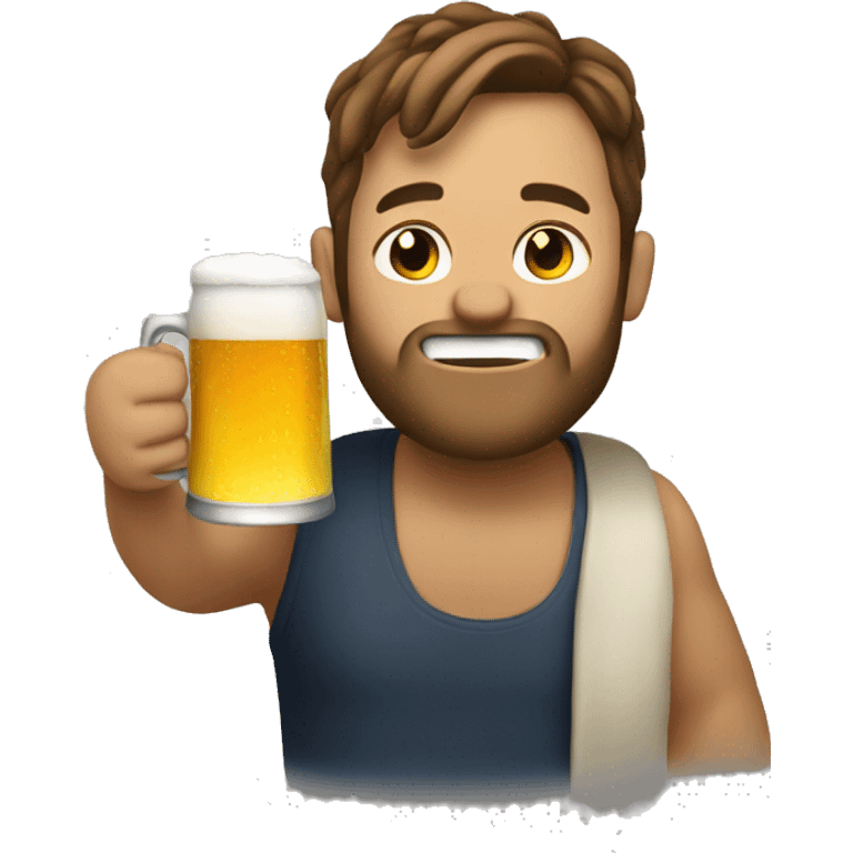 Me drinking a beer emoji