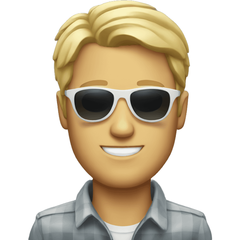 White Man wearing sunglasses in the summer emoji