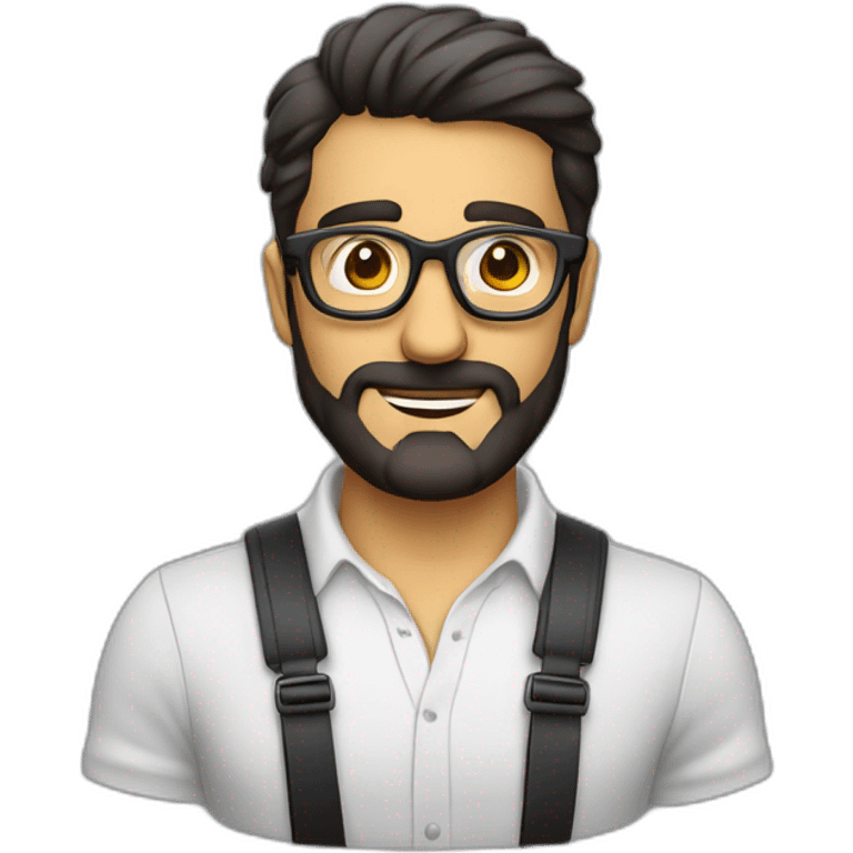 Hombre calvo nariz grande y gafas emoji