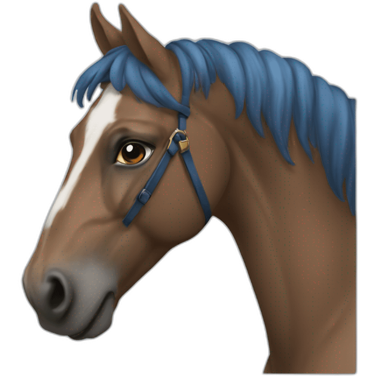 Cavallo blu emoji