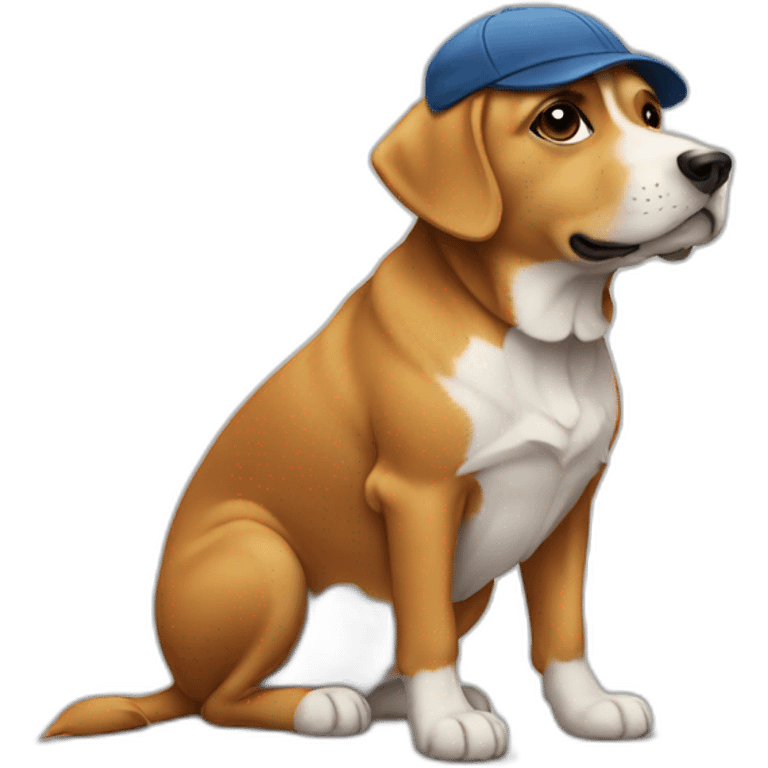 Dog in the cap emoji