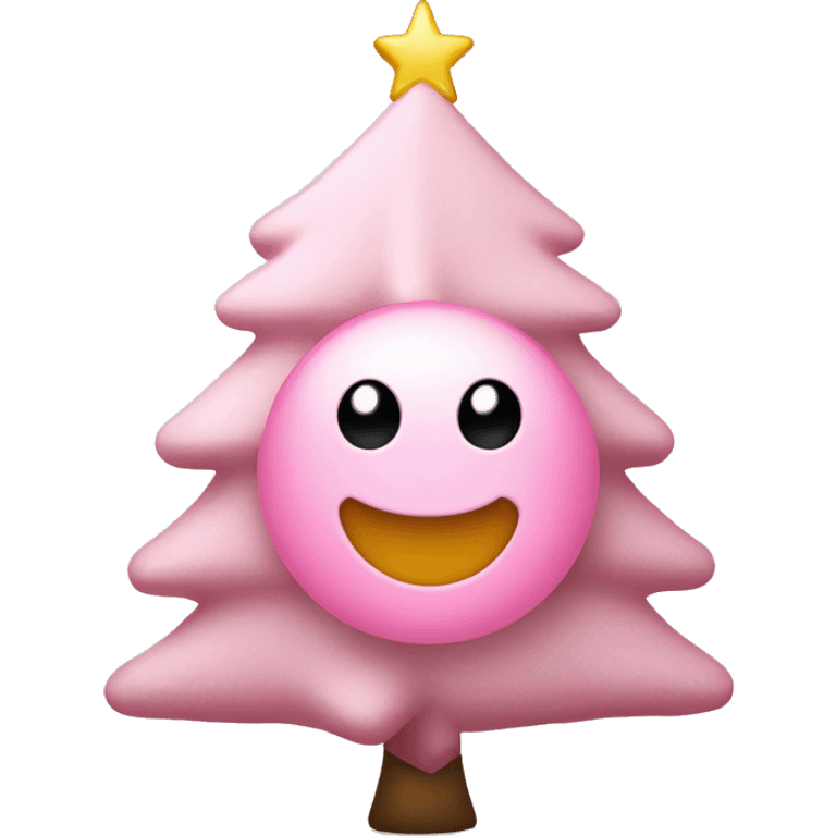 Cute light pink decorates Christmas tree  emoji