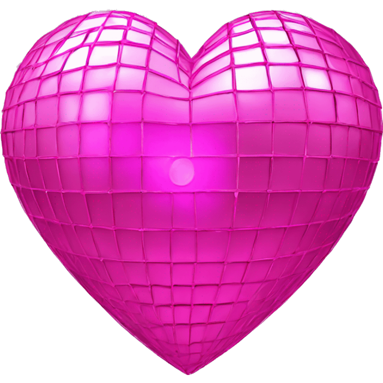 Pink disco ball heart emoji