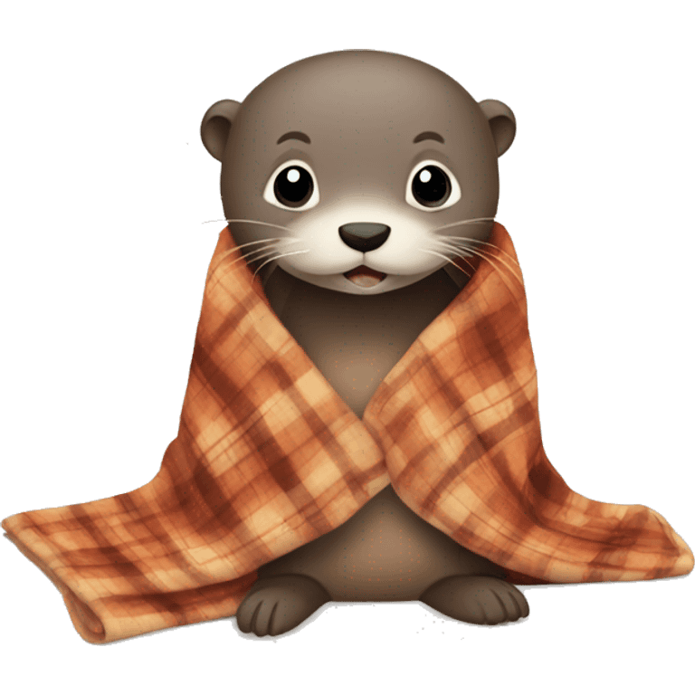 Otter wearing a blanket  emoji