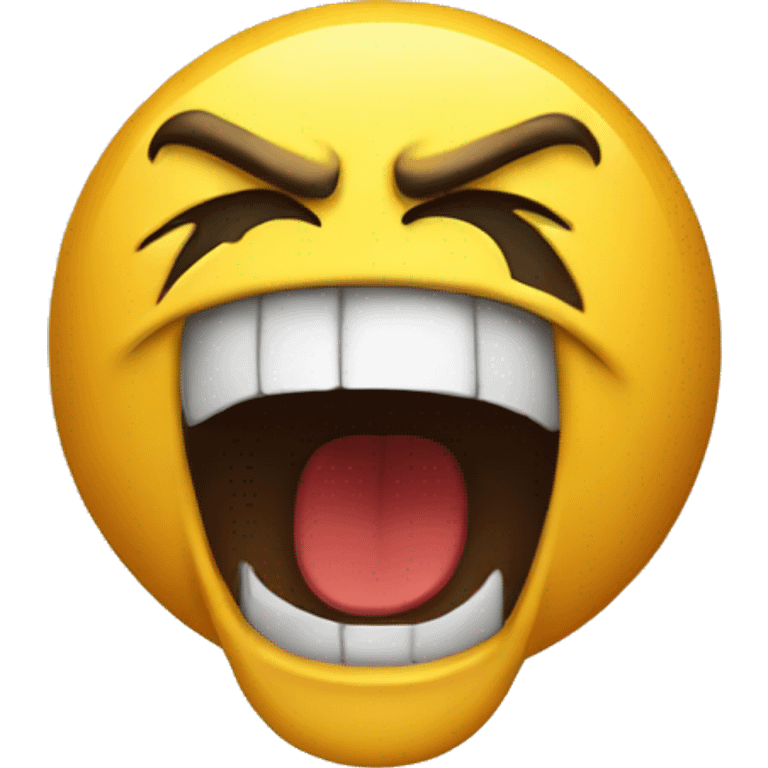 Yelling angry smiley emoji