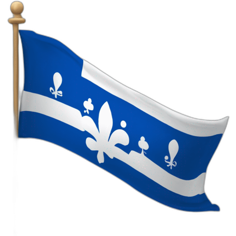 Drapeau du Québec avec le style des emoji de drapeaux sur Iphone emoji