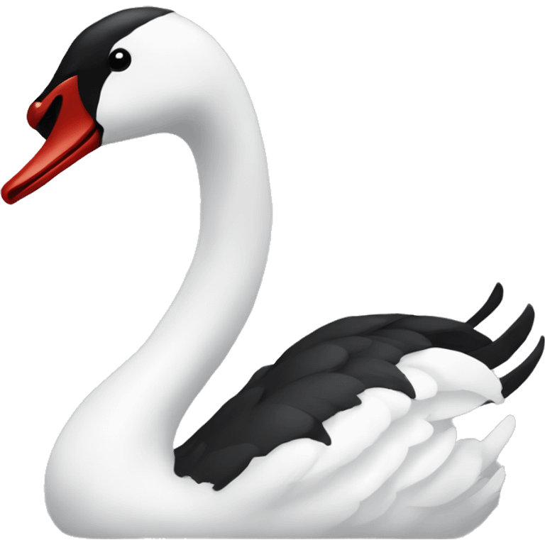 black swan, same as white swan emoji just black and facing the opposite direction emoji