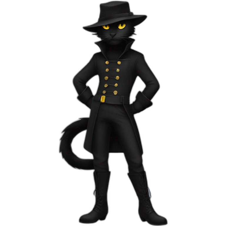 Chat noir debout emoji