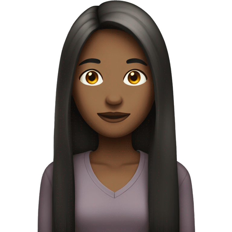 long straight hair woman emoji