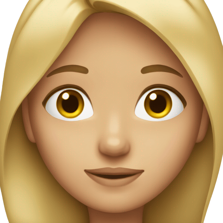 Girl with blonde/brown hair emoji