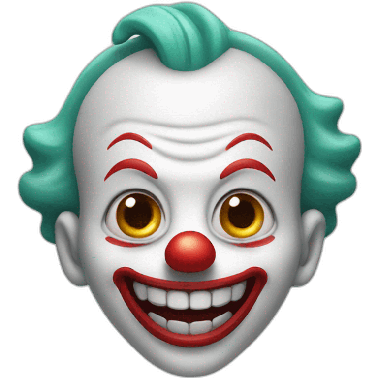 cute scary clown smiling emoji