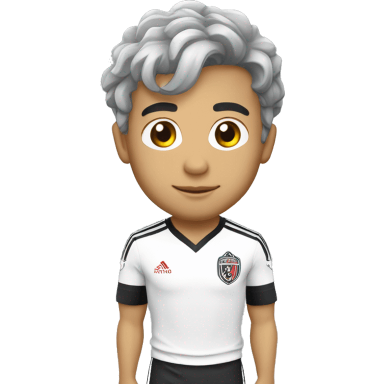 Moreno cabelo liso com a camisa do time do Corinthians  emoji