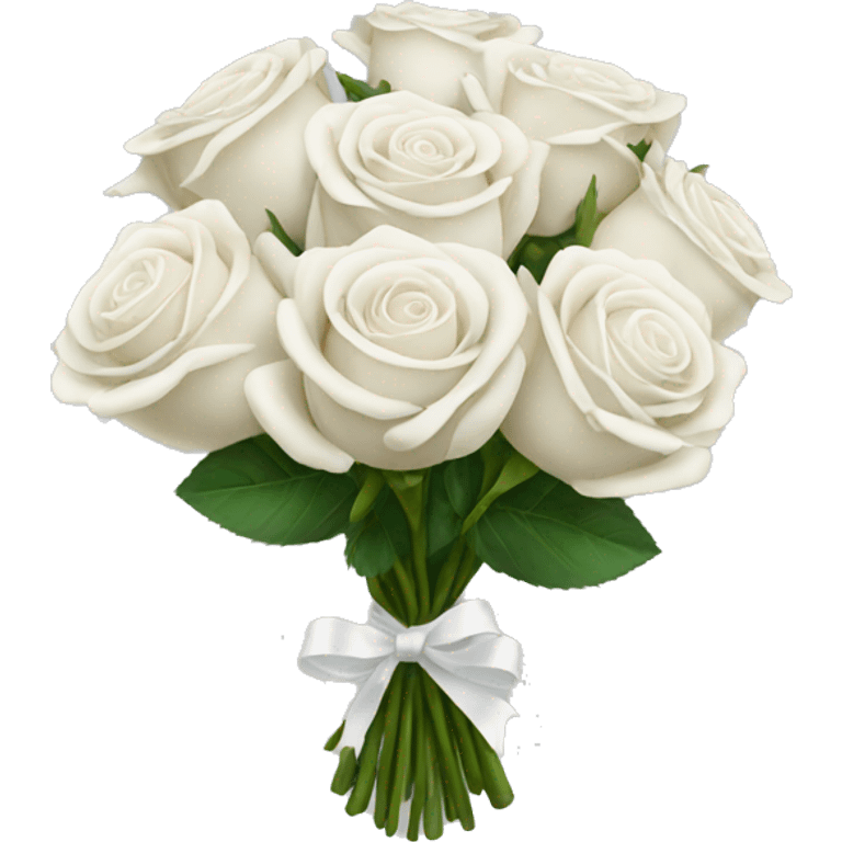 white rose bouquet emoji