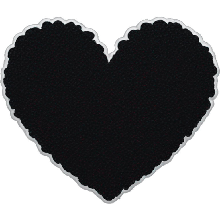 𖹭 remake this heart emoji filled in black colour,I need exact same size and shape emoji