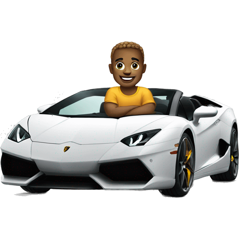 Sitting on Lamborghini  emoji