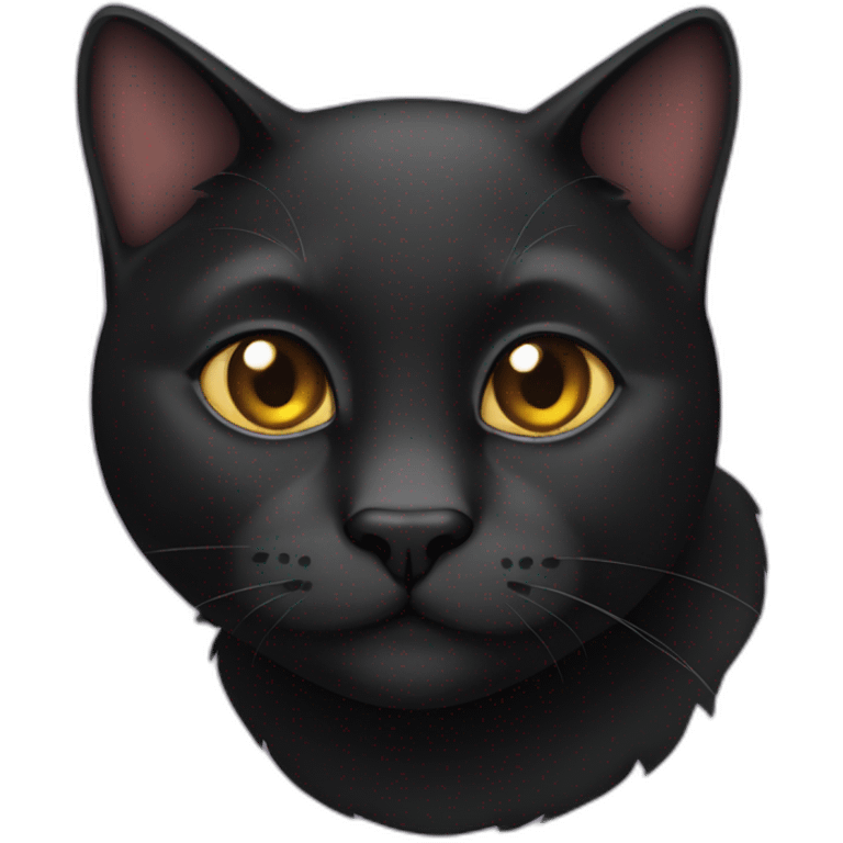 Fat black cat emoji