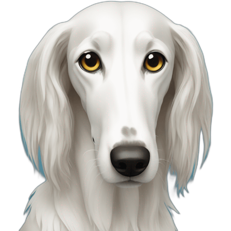 swimming white saluki emoji