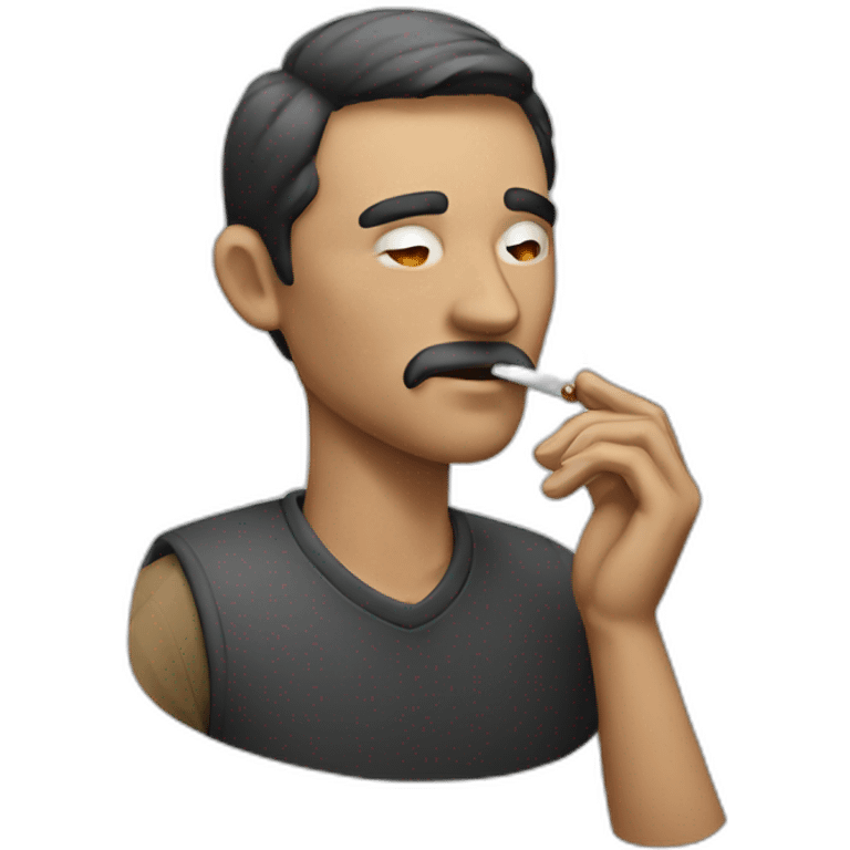 man smoking emoji