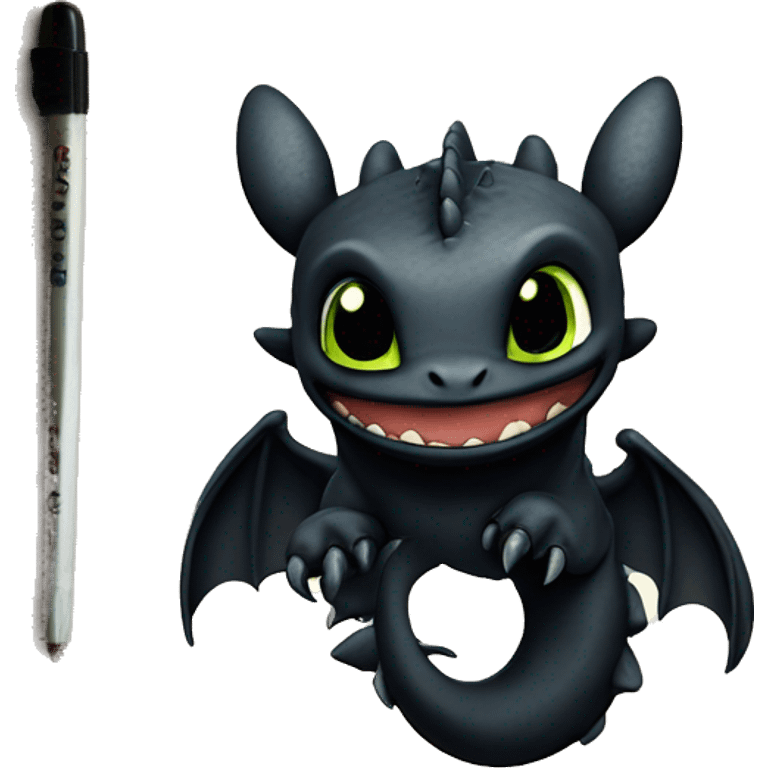 toothless how-to-train-your-dragon tattoo emoji