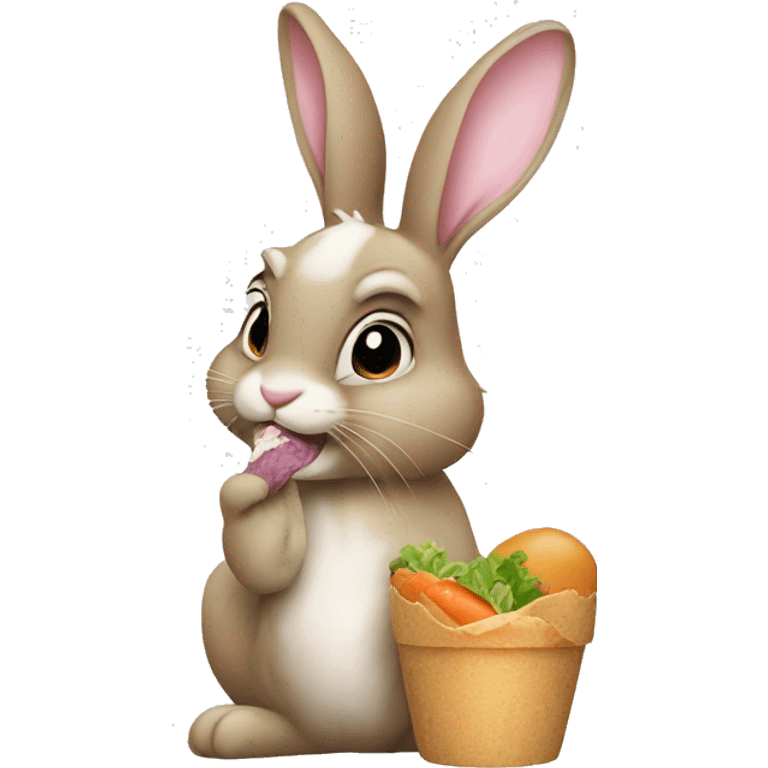 bunny eating  emoji