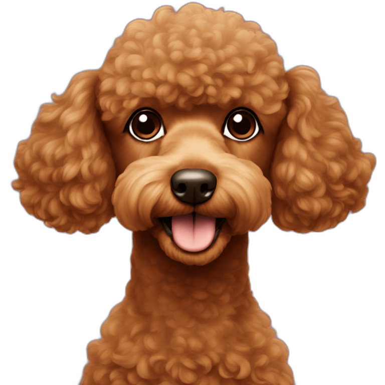 brown poodle face on duck body emoji