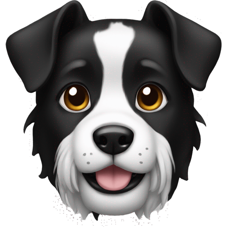 Dog black and whait emoji