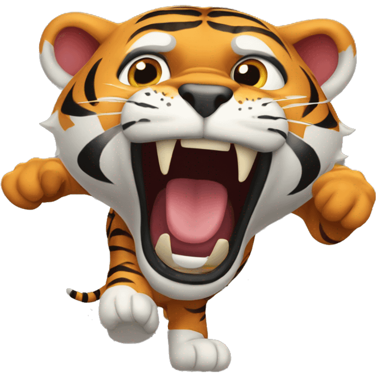 tiger running scared emoji