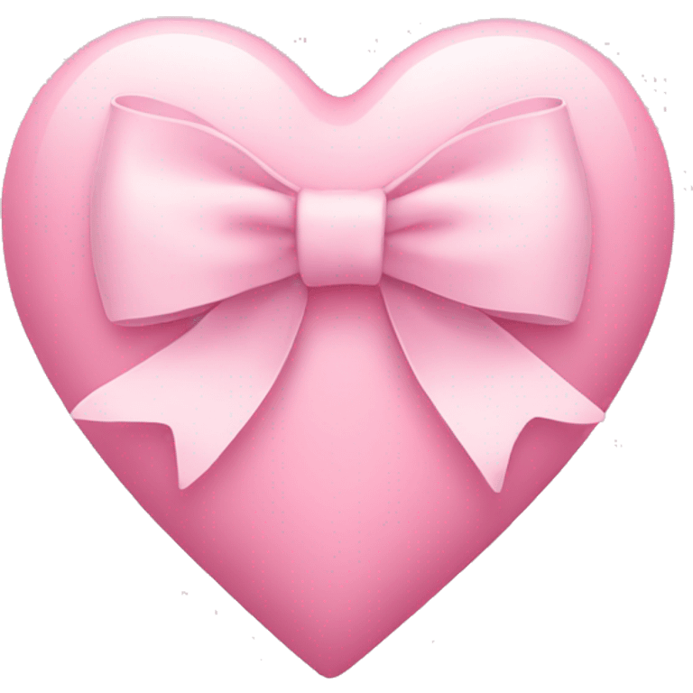 Light pink heart with a bow emoji