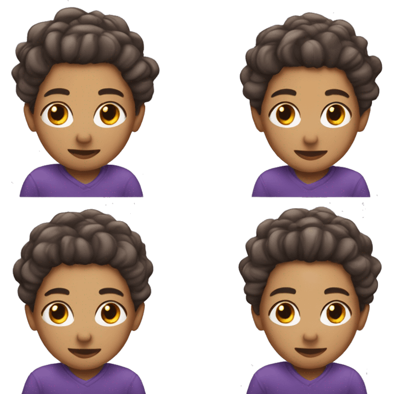 lighter skin, hair on top should be purple emoji